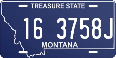 MT license plate 163758J
