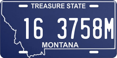 MT license plate 163758M