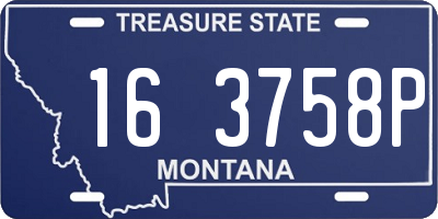 MT license plate 163758P