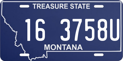MT license plate 163758U