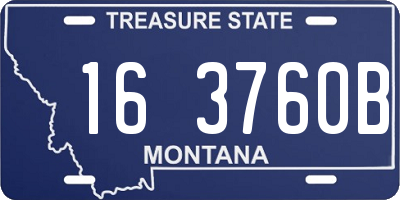 MT license plate 163760B