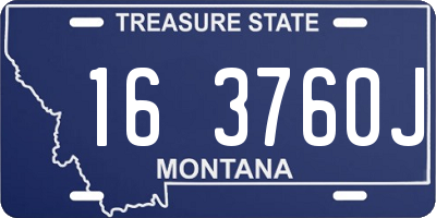 MT license plate 163760J