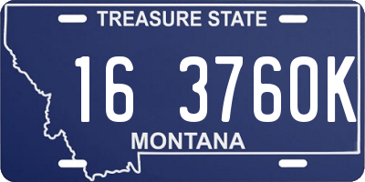 MT license plate 163760K