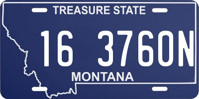 MT license plate 163760N