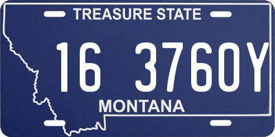 MT license plate 163760Y