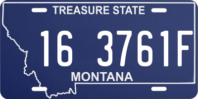 MT license plate 163761F