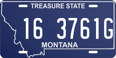 MT license plate 163761G