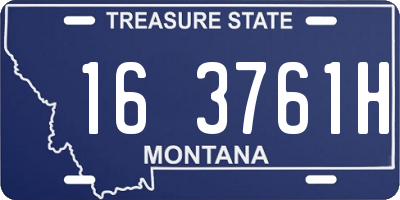 MT license plate 163761H