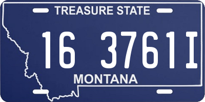 MT license plate 163761I