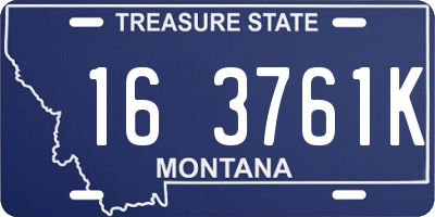 MT license plate 163761K