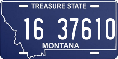 MT license plate 163761O