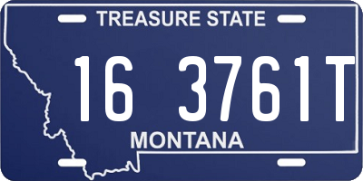 MT license plate 163761T