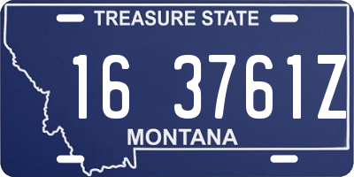 MT license plate 163761Z