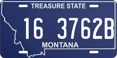 MT license plate 163762B