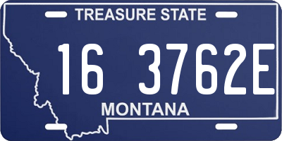 MT license plate 163762E