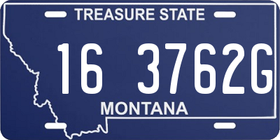 MT license plate 163762G