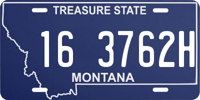 MT license plate 163762H