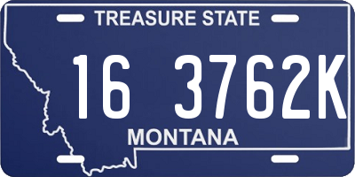 MT license plate 163762K