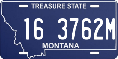 MT license plate 163762M