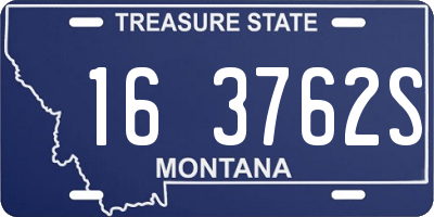 MT license plate 163762S