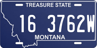 MT license plate 163762W