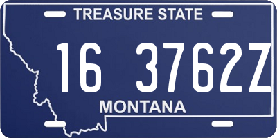 MT license plate 163762Z