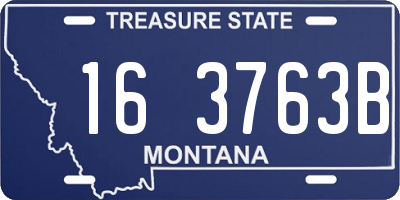 MT license plate 163763B