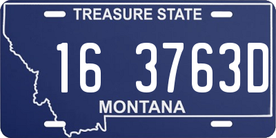 MT license plate 163763D