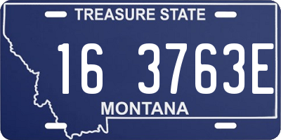 MT license plate 163763E
