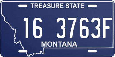 MT license plate 163763F