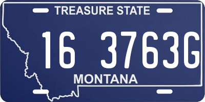 MT license plate 163763G