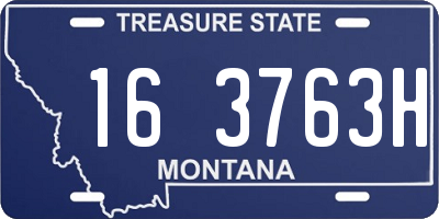 MT license plate 163763H