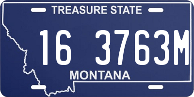 MT license plate 163763M