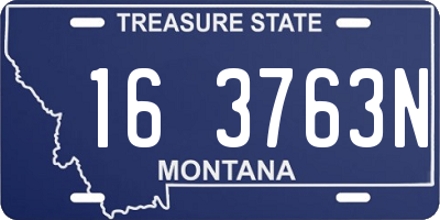 MT license plate 163763N