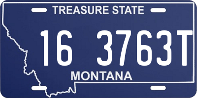 MT license plate 163763T