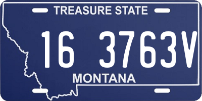 MT license plate 163763V