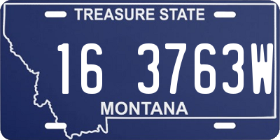 MT license plate 163763W