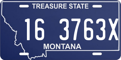 MT license plate 163763X