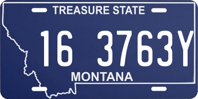 MT license plate 163763Y
