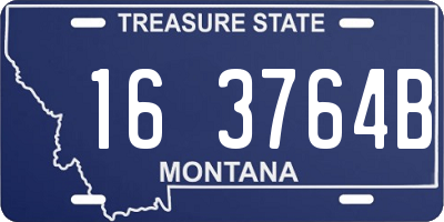 MT license plate 163764B