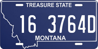 MT license plate 163764D
