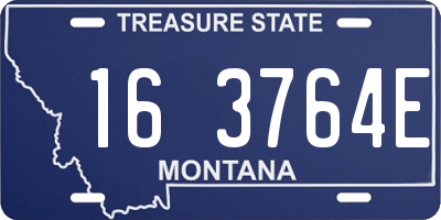 MT license plate 163764E
