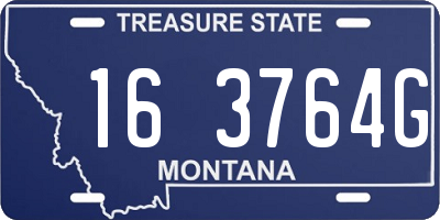 MT license plate 163764G