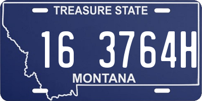 MT license plate 163764H