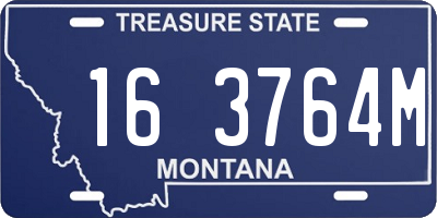 MT license plate 163764M