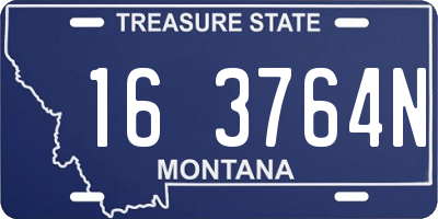 MT license plate 163764N