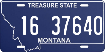 MT license plate 163764O
