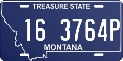 MT license plate 163764P
