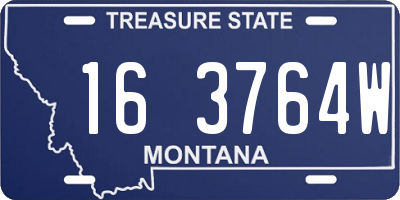 MT license plate 163764W