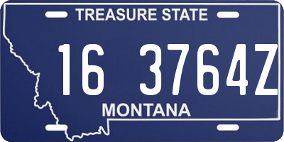 MT license plate 163764Z
